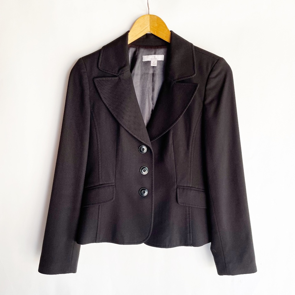 Caslon Womens Blazer Size 6P 6 Petite Black